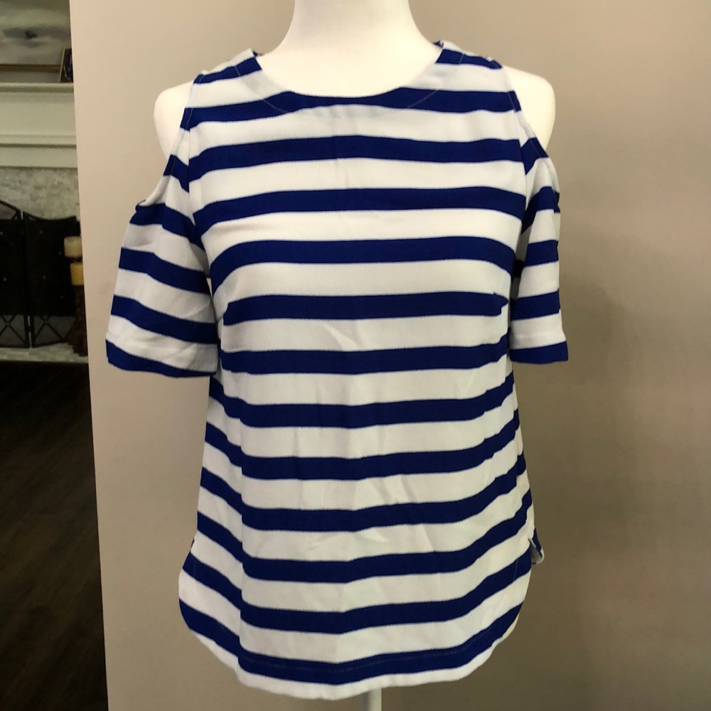 Stylus Blue and White Striped Blouse